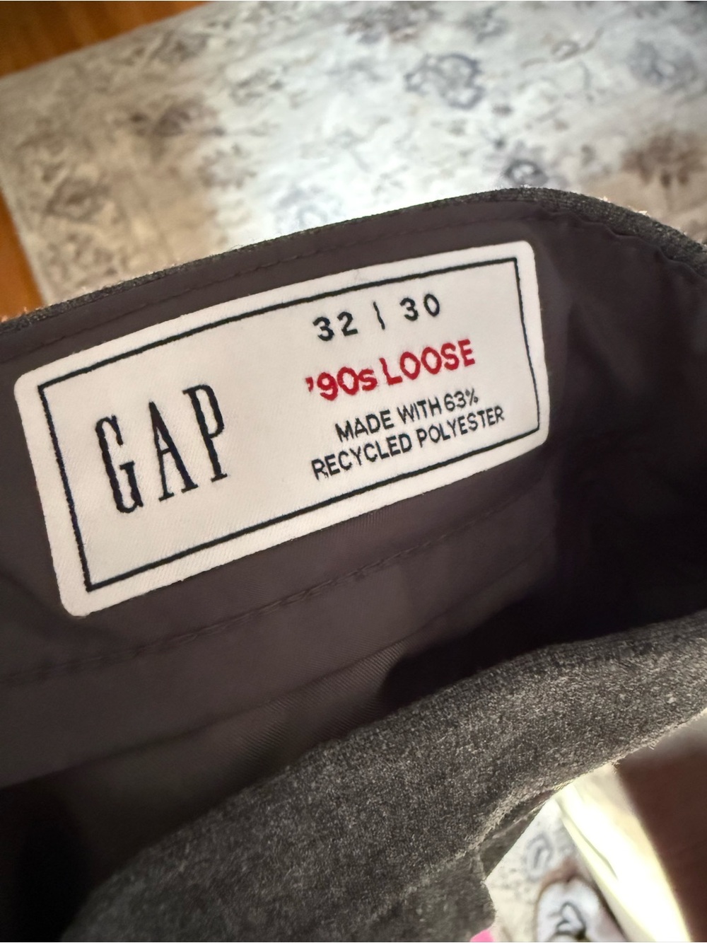 32x30 GAP Men's Gray Dress Pants - Classic Pleated Trousers ‘90s loose - Picture 3 of 4